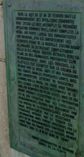 Plaque commémorative du raid sur Bruneval